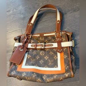 Louis Vuitton Tisse Sac Handbag Limited Edition Monogram Rayures